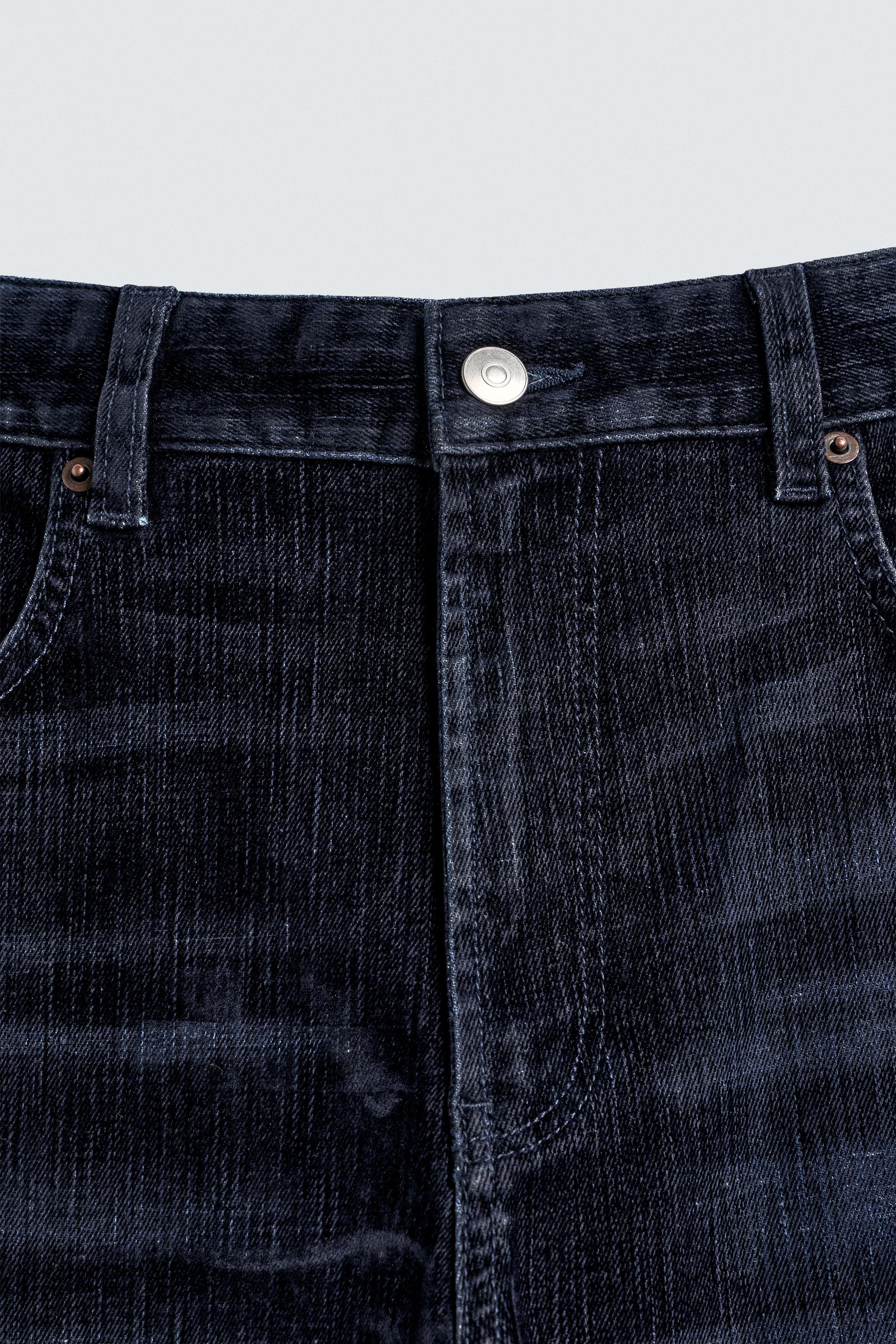 FLOCKED FLARE FIT JEANS